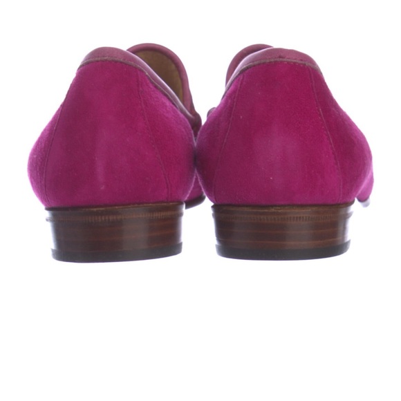 Vintage Pink Suede Gucci Loafers - Picture 4 of 9
